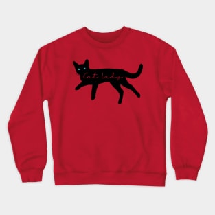 Cat Lady in Silhouette Crewneck Sweatshirt